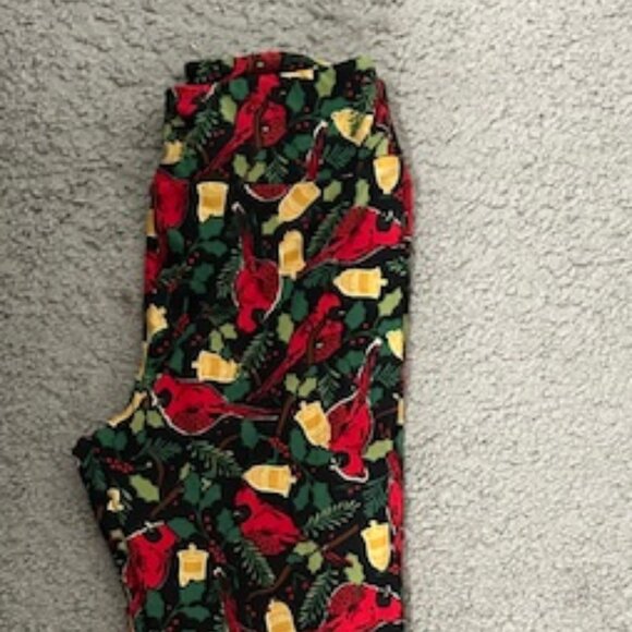 LuLaRoe Cardinal Pattern OS Leggings - Picture 1 of 2